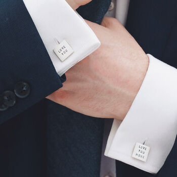 Handmade Sterling Silver Personalised Cufflinks, 6 of 12