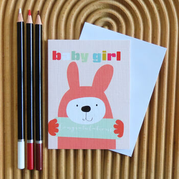 Mini Baby Girl Bunny Card, 4 of 4