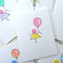 Pack Of Six Handmade Button Balloon Birthday Cards, thumbnail 2 of 2