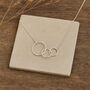 Sterling Silver Three Ring Infinity Necklace, thumbnail 2 of 8