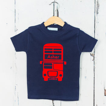 Personalised London Bus Childrens T Shirt, 4 of 4