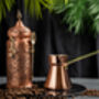 Hand‑Engraved Copper Jar And Solid Copper Coffee Pot Set, Set Of Two, thumbnail 1 of 6