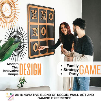 Giant Tic Tac Toe Metal Wall Game, 4 of 8