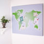 Giant World Map Noticeboard, thumbnail 1 of 2