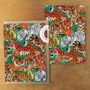 Streak Of Tigers Print Greetings Card, thumbnail 2 of 6