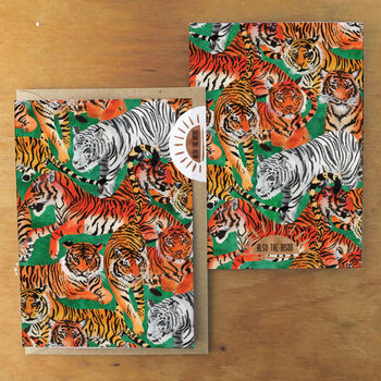 Streak Of Tigers Print Greetings Card, 2 of 6