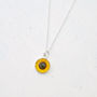Sterling Silver Tiny Sunflower Necklace, thumbnail 4 of 5