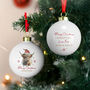 Personalised Highland Cow Christmas Bauble, thumbnail 3 of 5