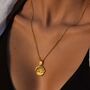Creation Of Adam 18 K Gold Plated Necklace, thumbnail 1 of 5