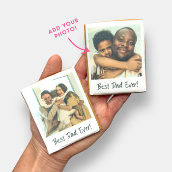 Personalised Edible Photo Best Dad Father's Day Letterbox Iced Cookies, 2 of 11