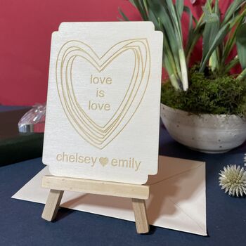 Personalised Wooden Love Is Love Valentine's Plaque, 9 of 10