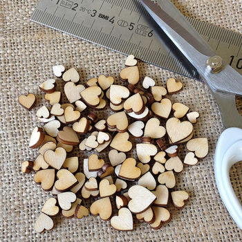 Wooden Scatter Table Confetti Mini Hearts, 5 of 5