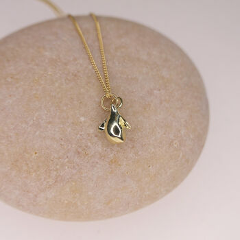 14ct Solid Gold Penguin Charm Necklace, 2 of 5