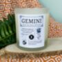 Personalised Gemini Horoscope Star Sign Candle, thumbnail 3 of 11