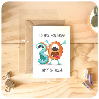 Funny 30th Birthday Greeting Card For Him For Her, 4 of 5