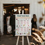 Retro Flowers Wedding Seating Plan Digital Or Physical, thumbnail 1 of 3