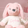 Personalised Max And Boo Large Bunny Soft Toy In Pink, Lavender And Amber, thumbnail 5 of 11