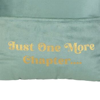 Just One More Chapter Book Lover Cushion Gift, 3 of 4