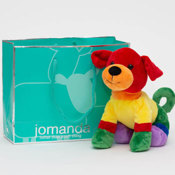 UK Gay Pride, Rainbow Soft Toy Puppy Dog, 2 of 4
