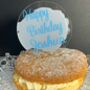Personalised Round Boys Acrylic Cake Topper, thumbnail 1 of 3