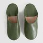 Women's Basic Moroccan Leather Slippers, thumbnail 6 of 12