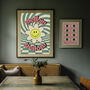 Mellow Yellow Art Print Smiley Poster, thumbnail 1 of 4