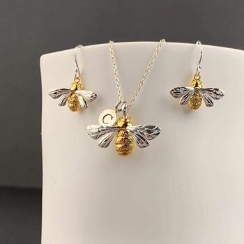 Personalised Sterling Silver Queen Bee Necklace, 3 of 4