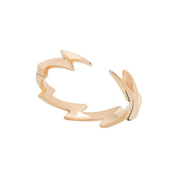 Gold Plated Lightning Bolt Stacking Ring, 7 of 7
