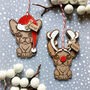 Personalised French Bulldog Wooden Christmas Decoration, thumbnail 3 of 3