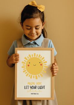 Personalised Children's Print, Let Your Light Shine, 6 of 10