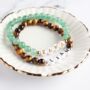 Couples Boyfriend Personalised Gemstone Beaded Bracelet Set, thumbnail 9 of 10