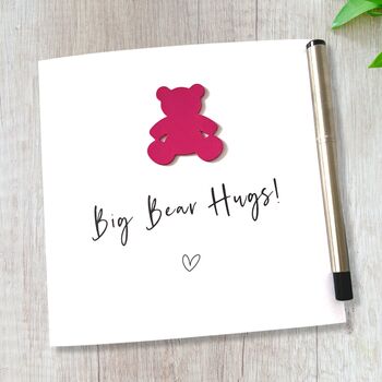 Valentines Card Big Bear Hugs Card Birthday, 3 of 7