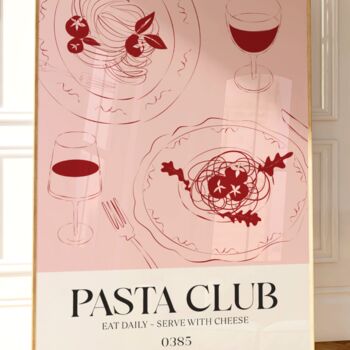Pasta Club Print Kitchen Wall Art, 2 of 8