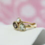 Smoky Quartz, Green Amethyst And Pearl Ring, thumbnail 3 of 9