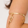 Bohemian Butterfly Gold Plated Upper Arm Cuff, thumbnail 4 of 8