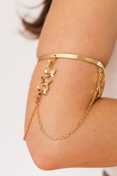 Bohemian Butterfly Gold Plated Upper Arm Cuff, 4 of 8
