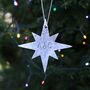 Personalised Silver Star Hanging Decoration, thumbnail 1 of 7