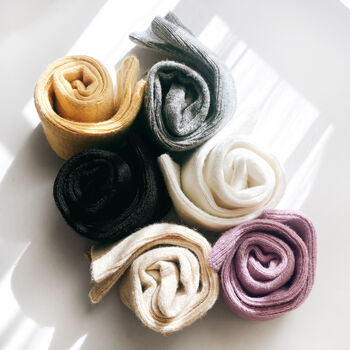 Soft Cashmere Wool Knee Socks Everyday Bed Socks, 7 of 8