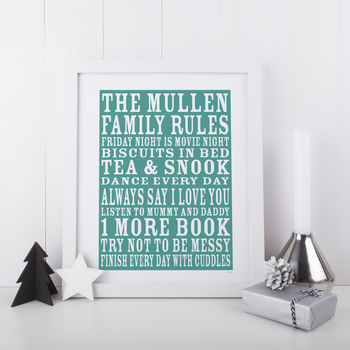 Personalised House Rules Print, 2 of 5