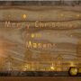 Personalised Wooden Christmas Houses Light Box Frame, thumbnail 2 of 2