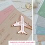 Sage Green Wedding Boarding Pass Save The Date With Silver Magnetic Plane, thumbnail 5 of 6