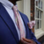 Mens Soft Pink Floral Print Slim Tie, thumbnail 8 of 12