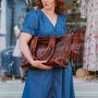 Oversized Leather Maxi Tote Bag, thumbnail 1 of 7