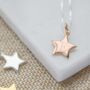 Personalised Rose Gold Mini Star Initial Necklace, thumbnail 3 of 5