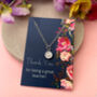 Thank You Teacher Gift Sterling Silver Mini Sunflower Necklace, thumbnail 5 of 12