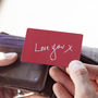 Personalised Handwriting Wallet Card, thumbnail 1 of 9