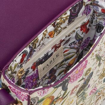 Floral Engravings Plum Saddle Bag, 4 of 6