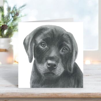 Adorable Labrador Puppy Hand Drawn Card, 6 of 7