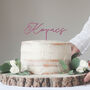 Personalised Surname Simple Wedding Cake Topper, thumbnail 3 of 5