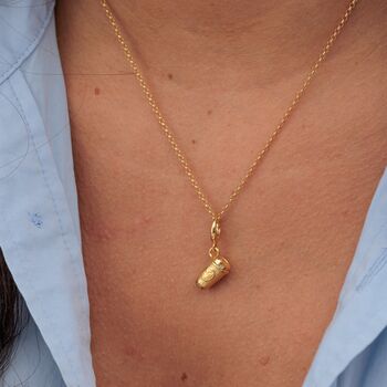 Takeaway Coffee Cup Charm Necklace, Sterling Silver Or 18ct Gold Plated, 4 of 11